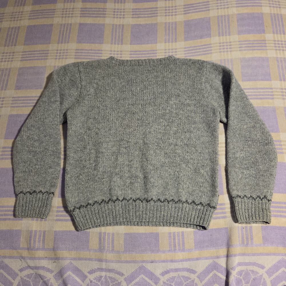 Vintage Deans Of Scotland 100% Wool Teacher Cottagecore Schoolhouse Sz L Sweater - Picture 7 of 9